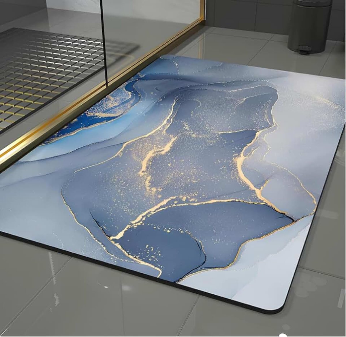 Badmat - Zachte en Comfortabele, Extreem Absorberende Badmat Steen, Perfecte Antislip Kiezelgoer Badmat, Geschikt voor Verschillende Woonstijlen 60 x 90 cm 4