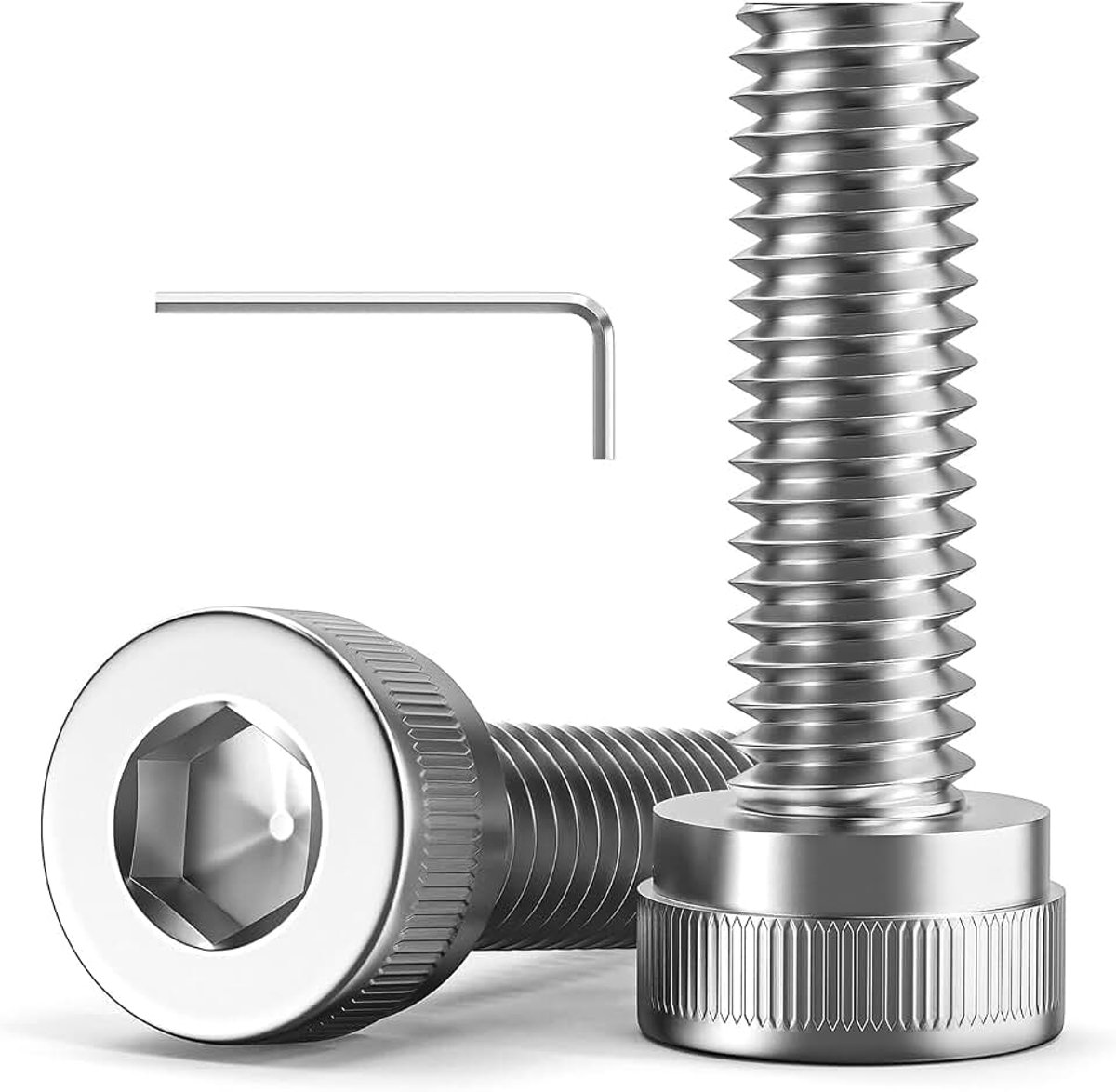 Set van 120 stuks cilindrische kopschroeven M3 x 10 mm met roestvrijstalen zeskantfitting V2A, volledige schroefdraad met inbussleutel