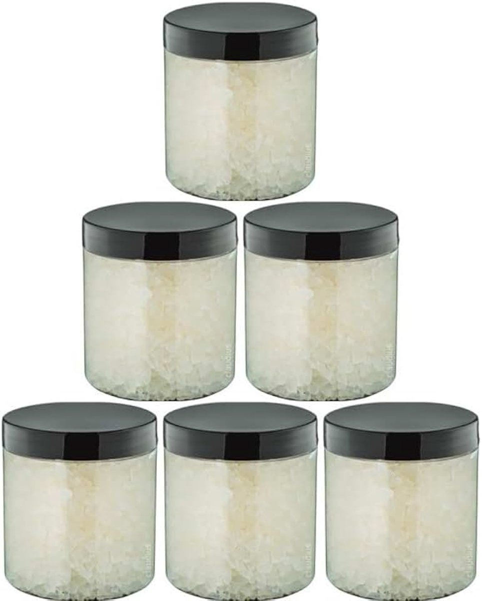 Badzout Relaxing Moment 300 gram - Set van 6 stuks - met zwarte deksel