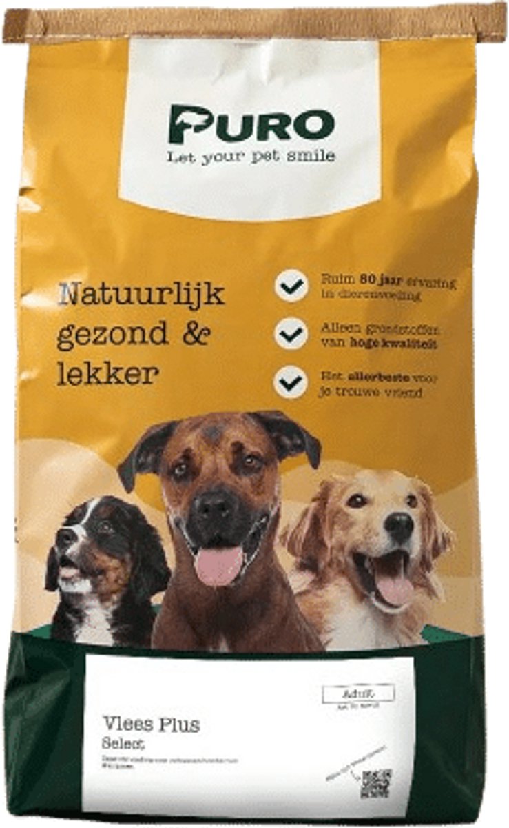 Puro Select - Vlees Plus - Geperste hondenbrokken - 5 kg