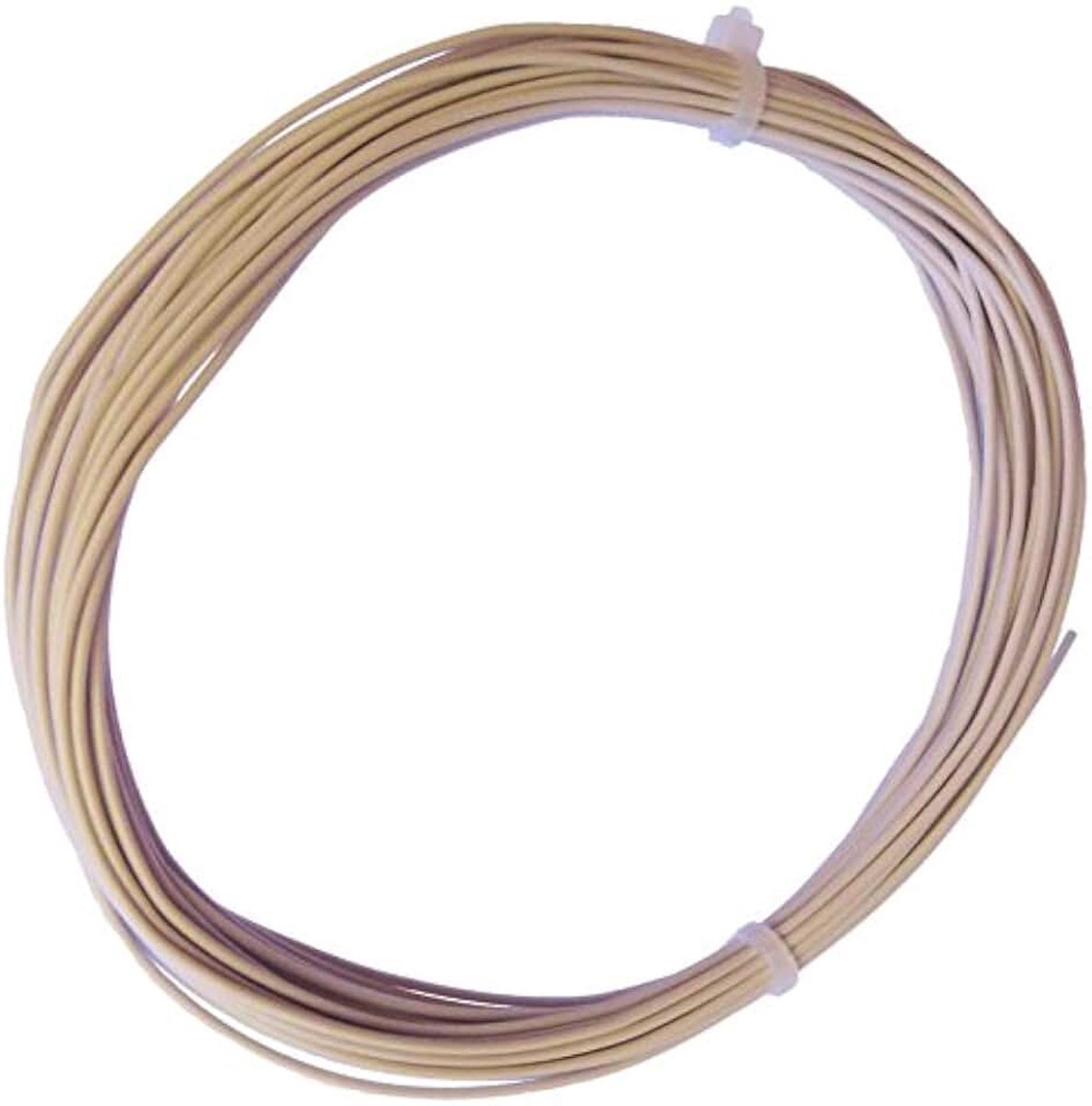 10m gevlochten koperdraad flexibel wit 0,25mm² - Ø1,3mm