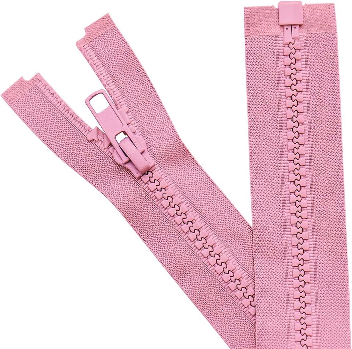 2 Stuks #5 66cm (26 Inch) Scheidende Jas Ritsen voor Naaien Jassen Rits Roze Gegoten Plastic Ritsen Bulk Kleermaker DIY Naai Gereedschap voor Kleding/Tassen/Huistextiel