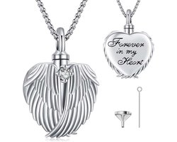 Eusense Urn Ketting voor Ashes Ashes Hanger Crematie Sieraden 925 Sterling Zilver Keepsake Memorial Sieraden voor Hond Kat Huisdier Menselijke As
