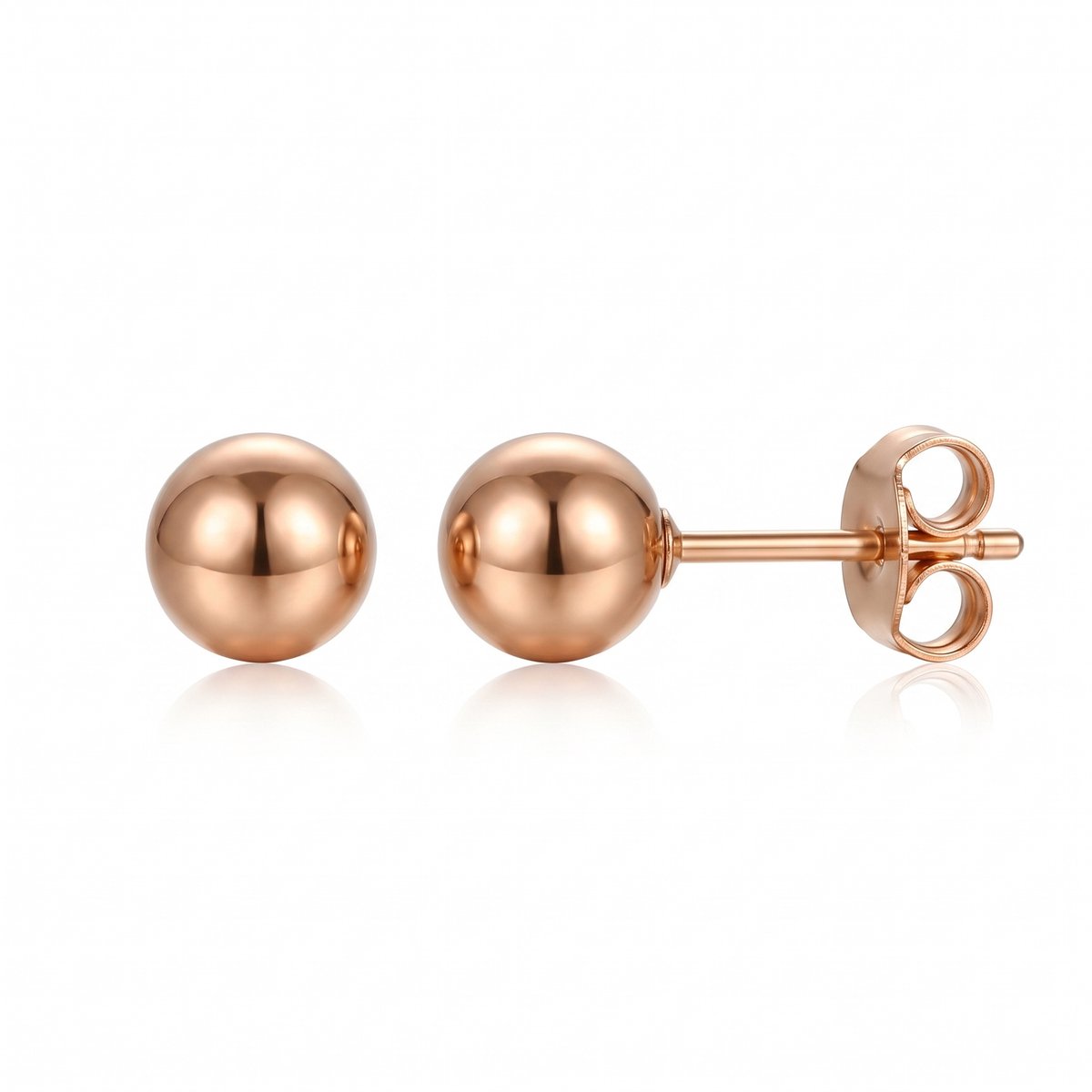 Lundholm 3mm Rosegoud kleurige Max Oorknopjes Dames Rosegoudkleurig – Kleine Bol Oorbellen 3 mm – Premium Stainless Steel Stud Earrings – Minimalistische Oorstekers – Tweede Gaatje Oorbellen – Waterproof & Hypoallergeen