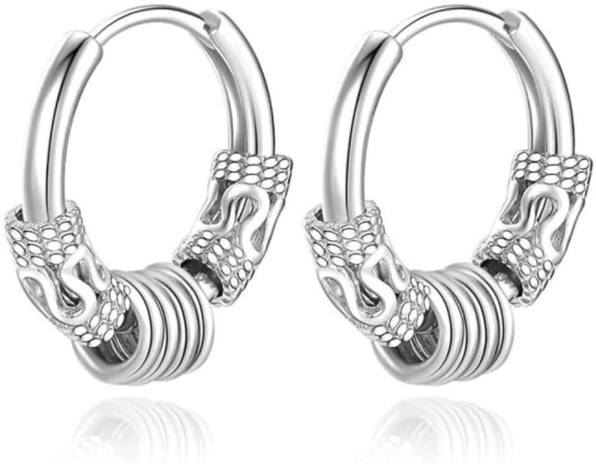 Zilverkleurig met details en 4 ringen - 16mm
