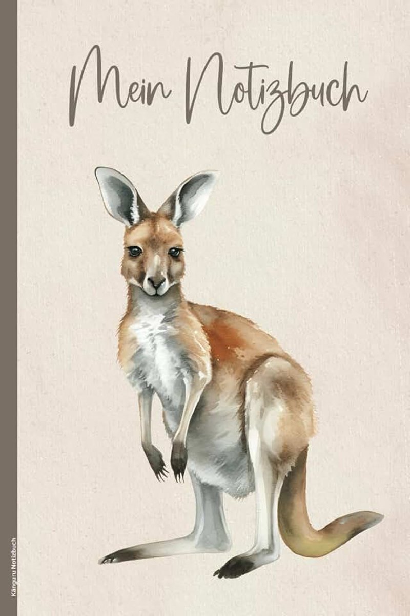Notizbuch: Australisches Kangoroo auf Notiz Buch A5 Dot Grid Geschenk für Känguru Liebhaber von Australien und Tieren praktisch als Tagebuch für Schule und Reisen Notizheft Kaenguru Motiv