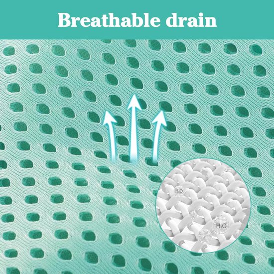 Babybadje Net Babybadje Inzetzitje Babykuipjes - Pasgeboren Douche Mesh Verstelbaar Comfortabel Peuter Badaccessoires Antislipzitje Mesh Zak Badplank Lichtgroen 1 Stuk van LCJDDI — afbeelding 5