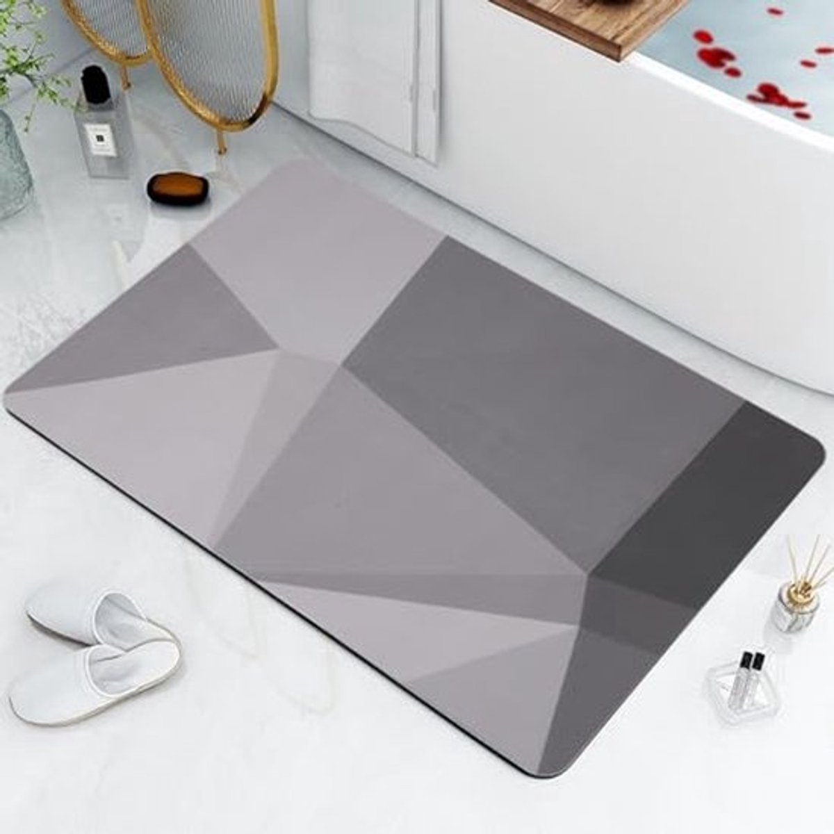 Absorberende Antislip Badkamermat 40 x 60 cm - Snel Droog, Veilig en Vielzijdig in Keuken en Badkamer