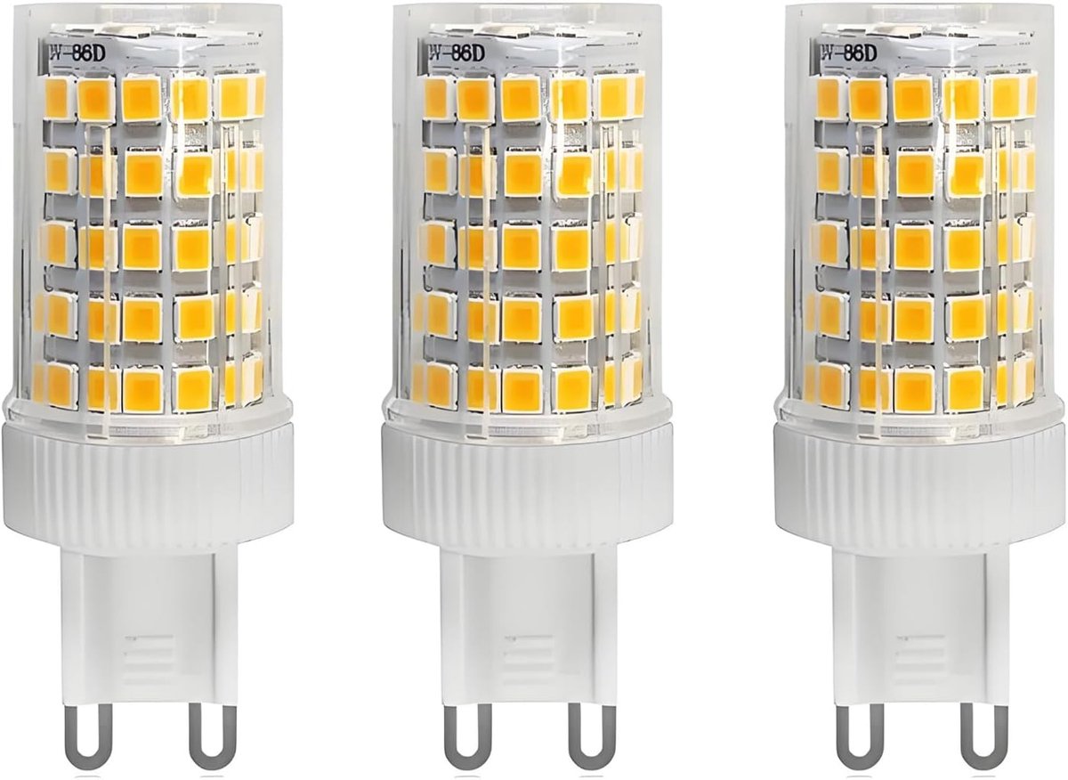 LED 10W vervangt 80W halogeenlampen, warm wit 3000K, 86 x SMD 2835, LED-lamp, AC 220-240V, niet dimbaar, Φ22*58mm, 3-pack