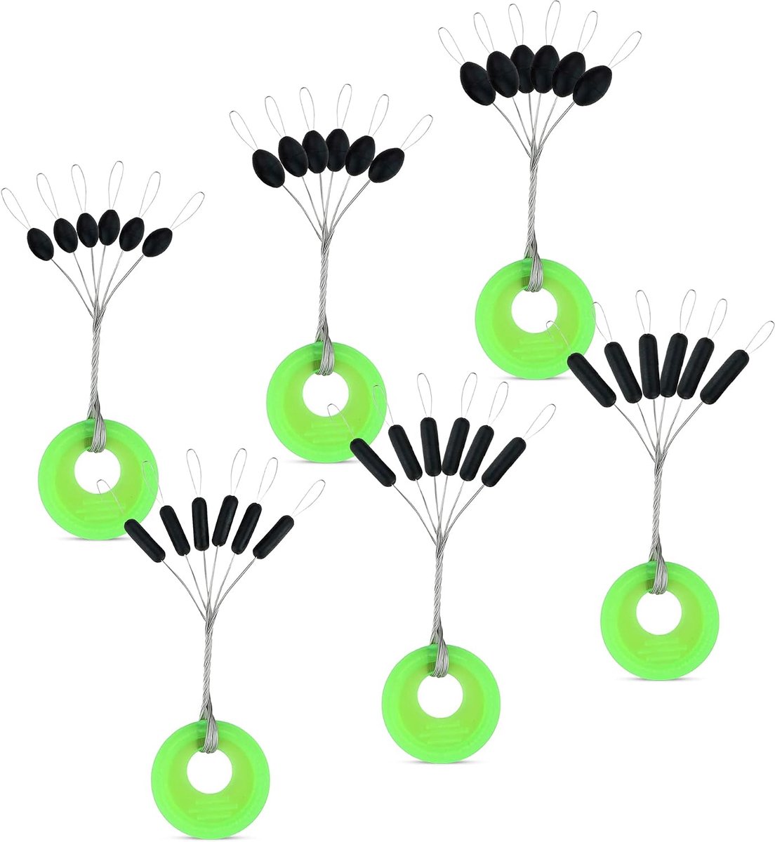 Rubberen stopper, ovaal of rond, in 3 maten, dobberstopper, vissen, koordstopper, siliconen stopper