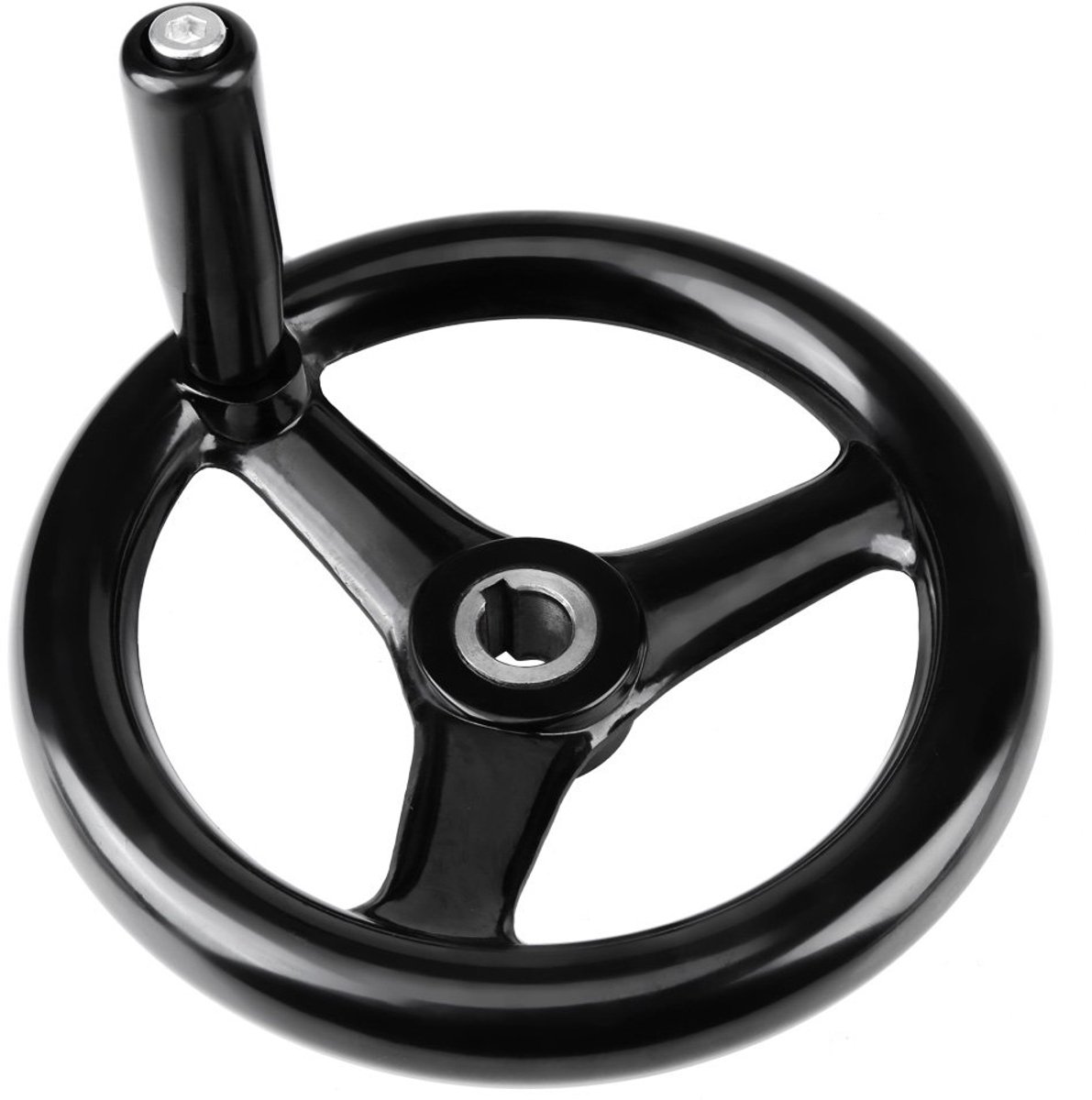 200 Mm Buitendiameter Handwiel, 3-spaaks Bakelieten Wiel met Draaibare Handgreep, voor Freesmachine