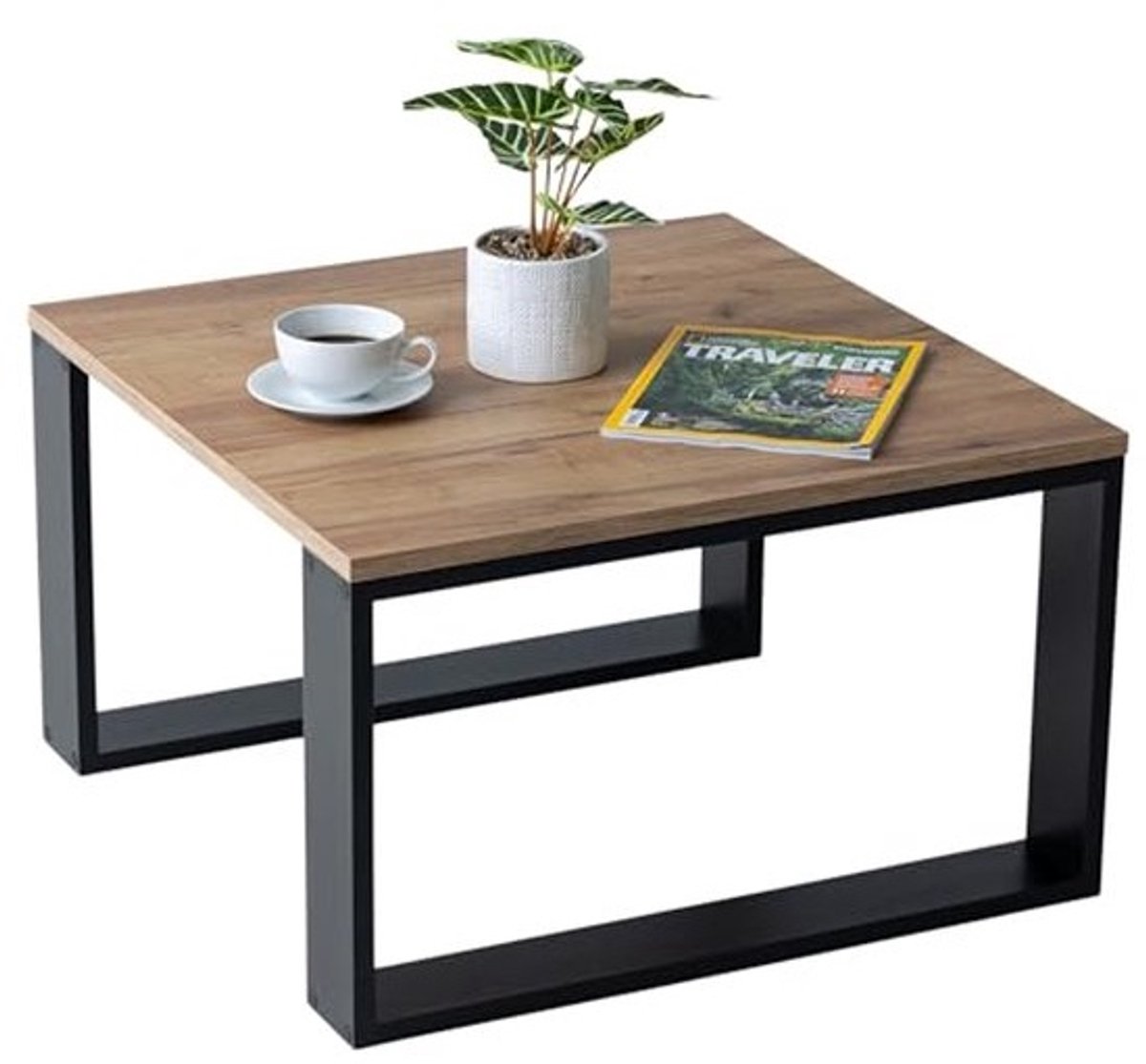 Moderne Salontafel 65x65 cm - Rechthoekige Koffietafel voor Woonkamer