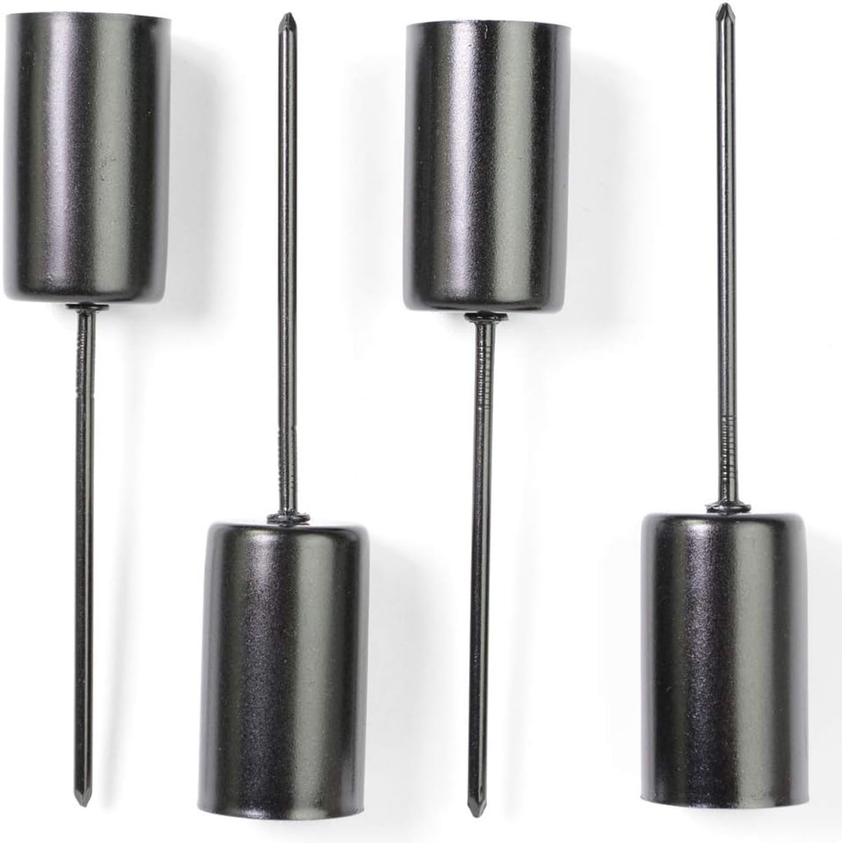 Riffelmacher 10862 staafkandelaar, metaal, 2,3 x 11 cm, 4 stuks/zakjes, zwart, 11 cm