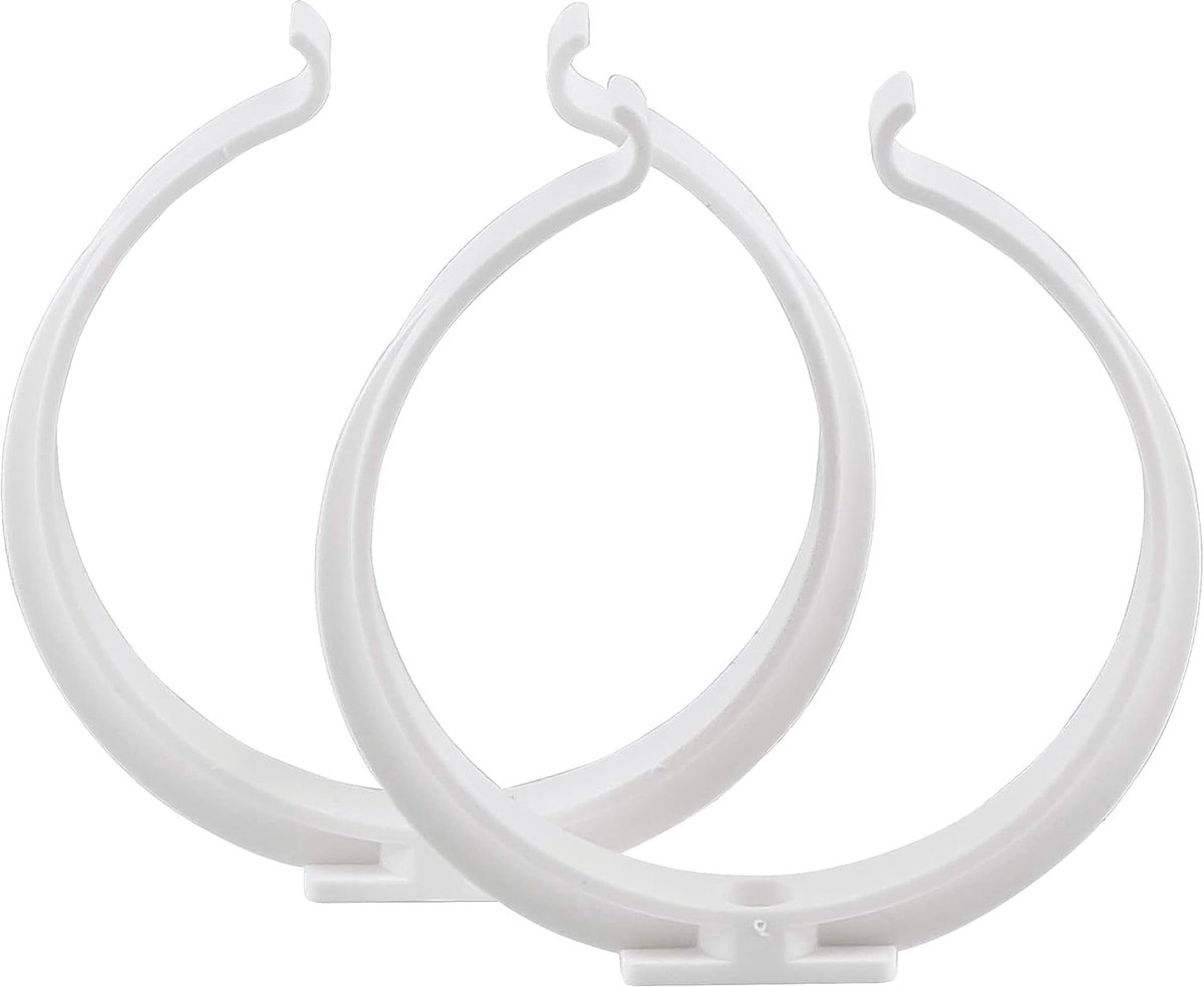 Houder voor ventilatiebuis, kunststof, ronde buis, afvoerbuis, Ø 100 mm, 2 stuks