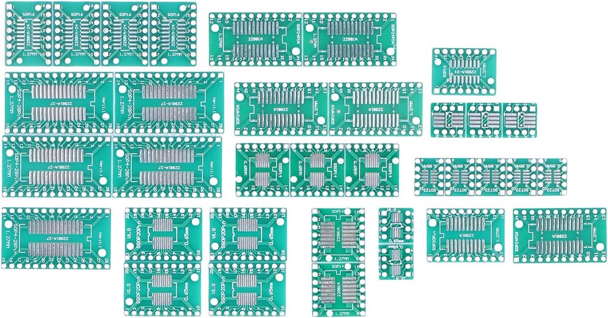 Verkoop SMT Naar DIP Adapter, Prototype Board Circuit Soldeer 35 Stks voor Elektronische Kits voor DIY Soldeer Projecten voor Experimenten