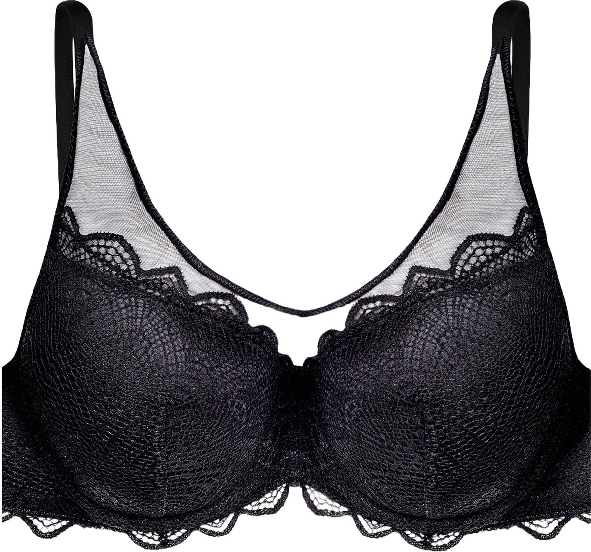 ESOTIQ Twiggy - Push-upbeha - 65F - Zwart - Achterhaaksluiting