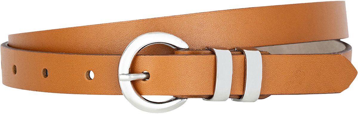 LINDENMANN dames leren riem - cognac