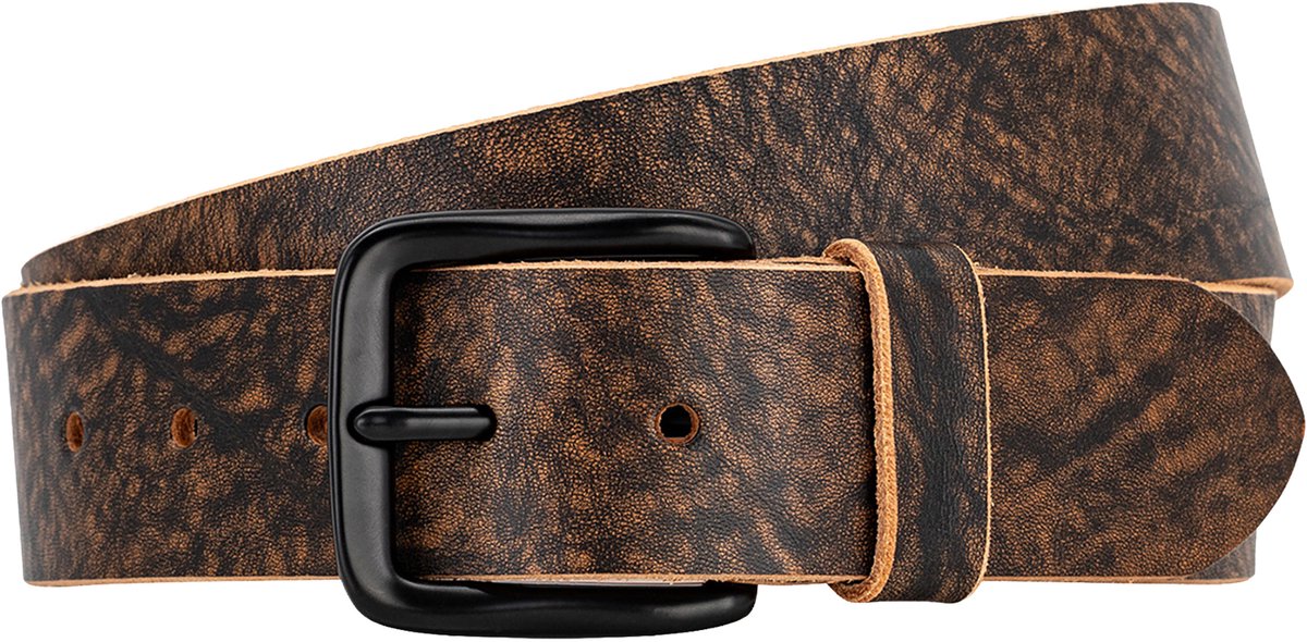 LINDENMANN leren heren riem - bruin