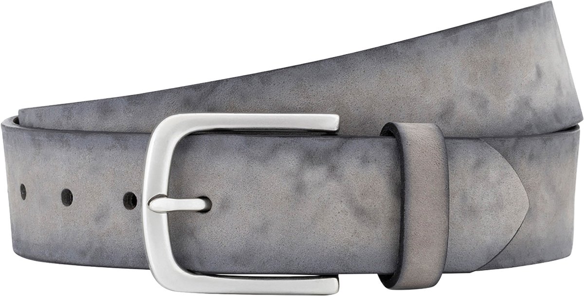 LINDENMANN leren heren riem - grijs