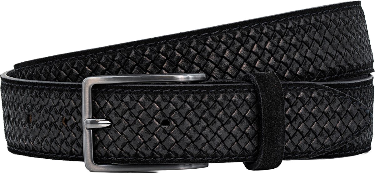 LINDENMANN leren heren riem - antraciet