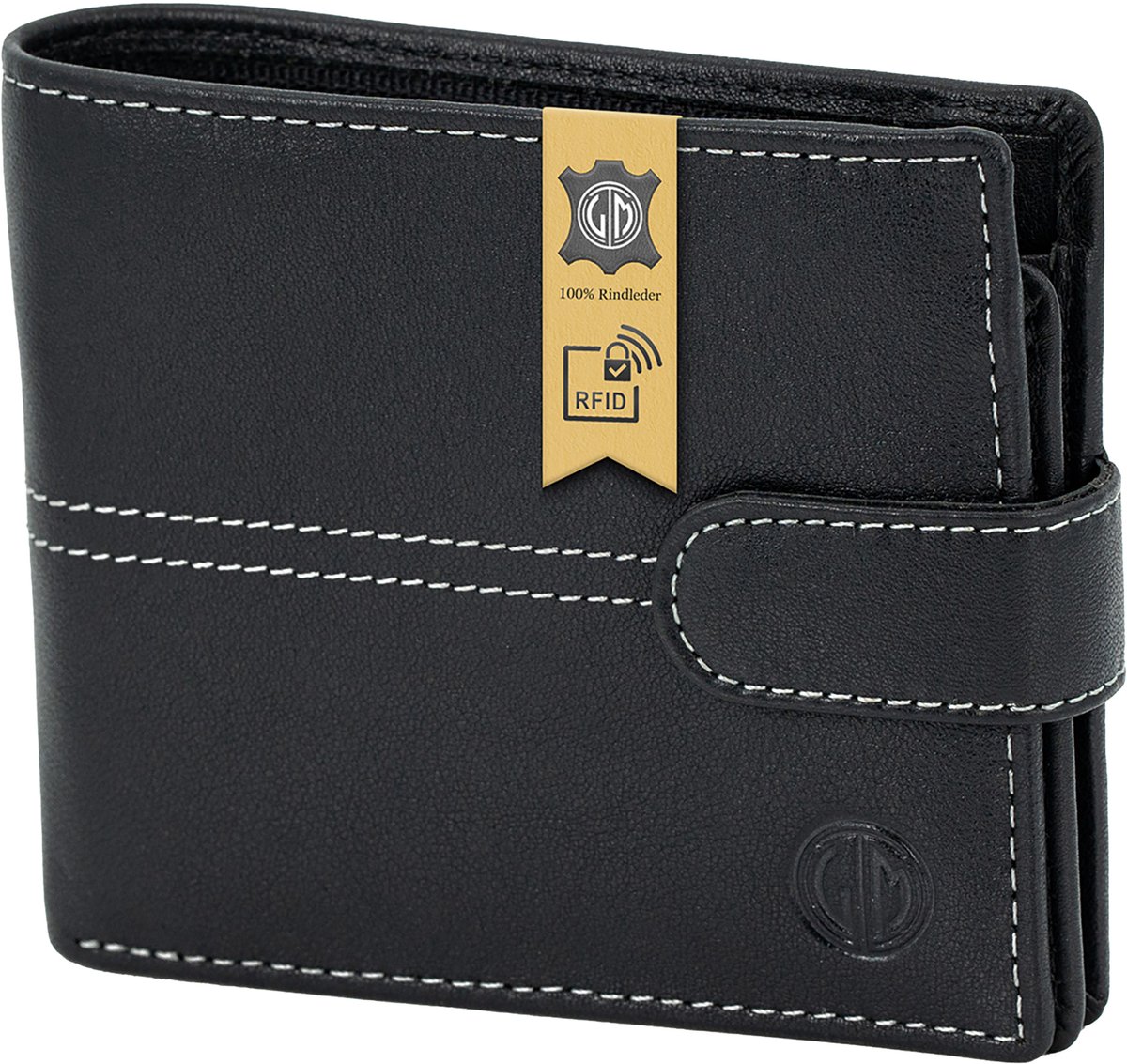 LINDENMANN heren portemonnee RFID - zwart