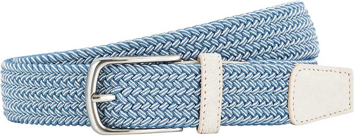 LINDENMANN leren heren riem - blauw