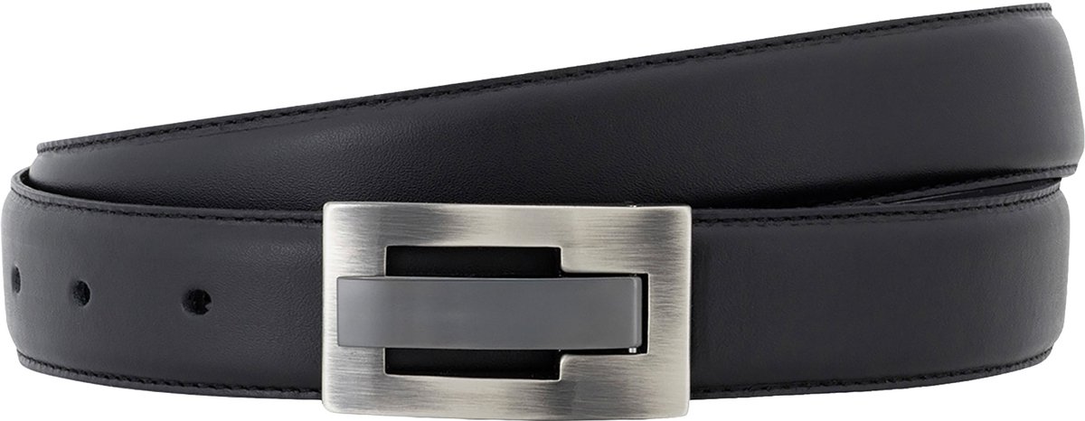 LINDENMANN leren heren riem - zwart