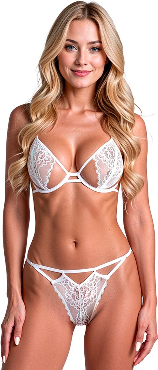 Resilque Bra en Thong Set Wit