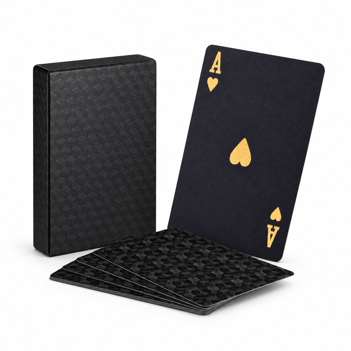 YYchan YYchan Speelkaarten Luxe - Pokerkaarten PVC Waterdicht & Wasbaar - Zwart Kaartspel voor Volwassenen - 54 Playing Cards voor Poker, Drankspel, Bridge, Klaverjassen, Feestjes & Spelavond