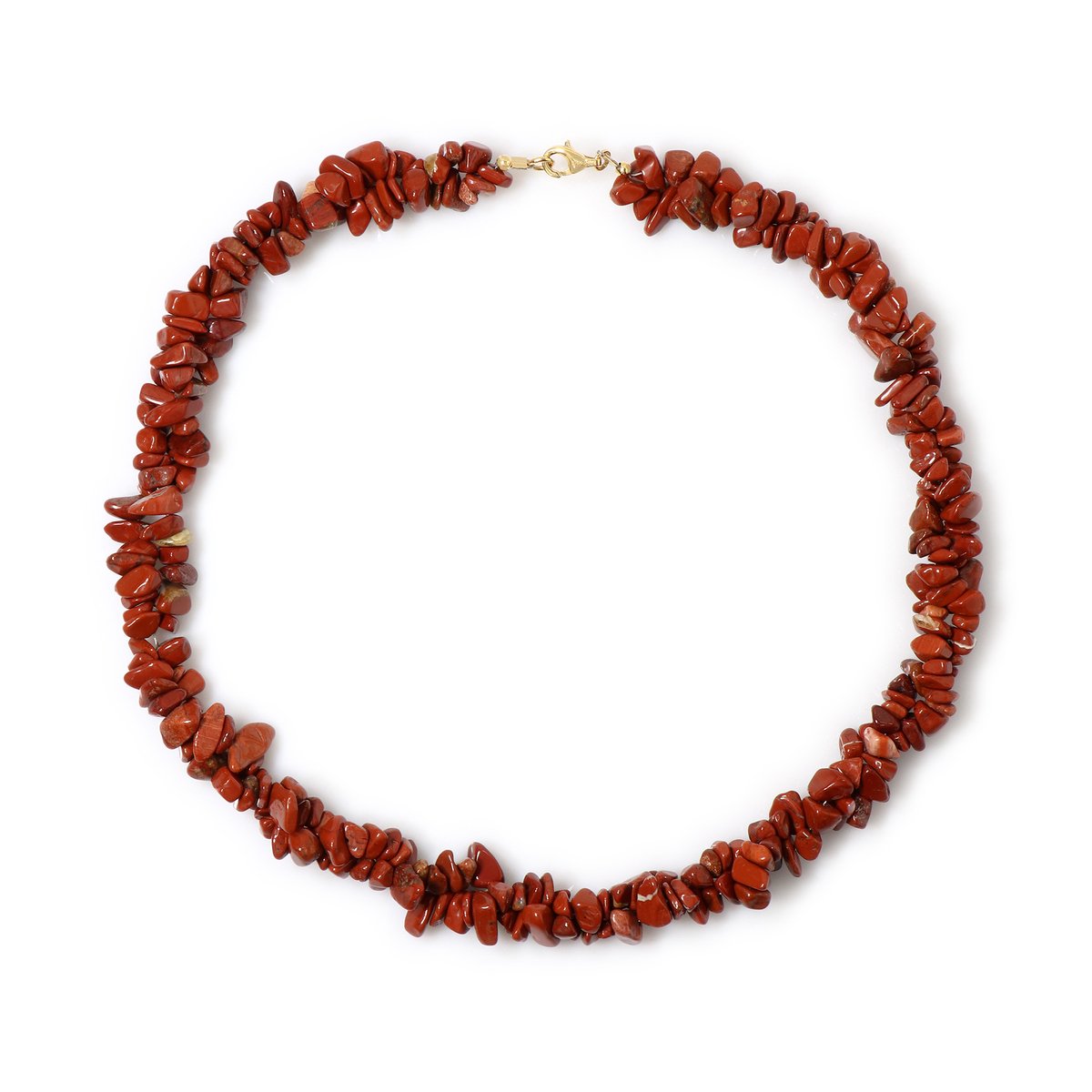 Cavill - Zilveren ketting 925 sterling met rode jaspis 325 ct - 45 cm boho stijl - natuurlijke rode edelstenen sieraden Mexico elegant
