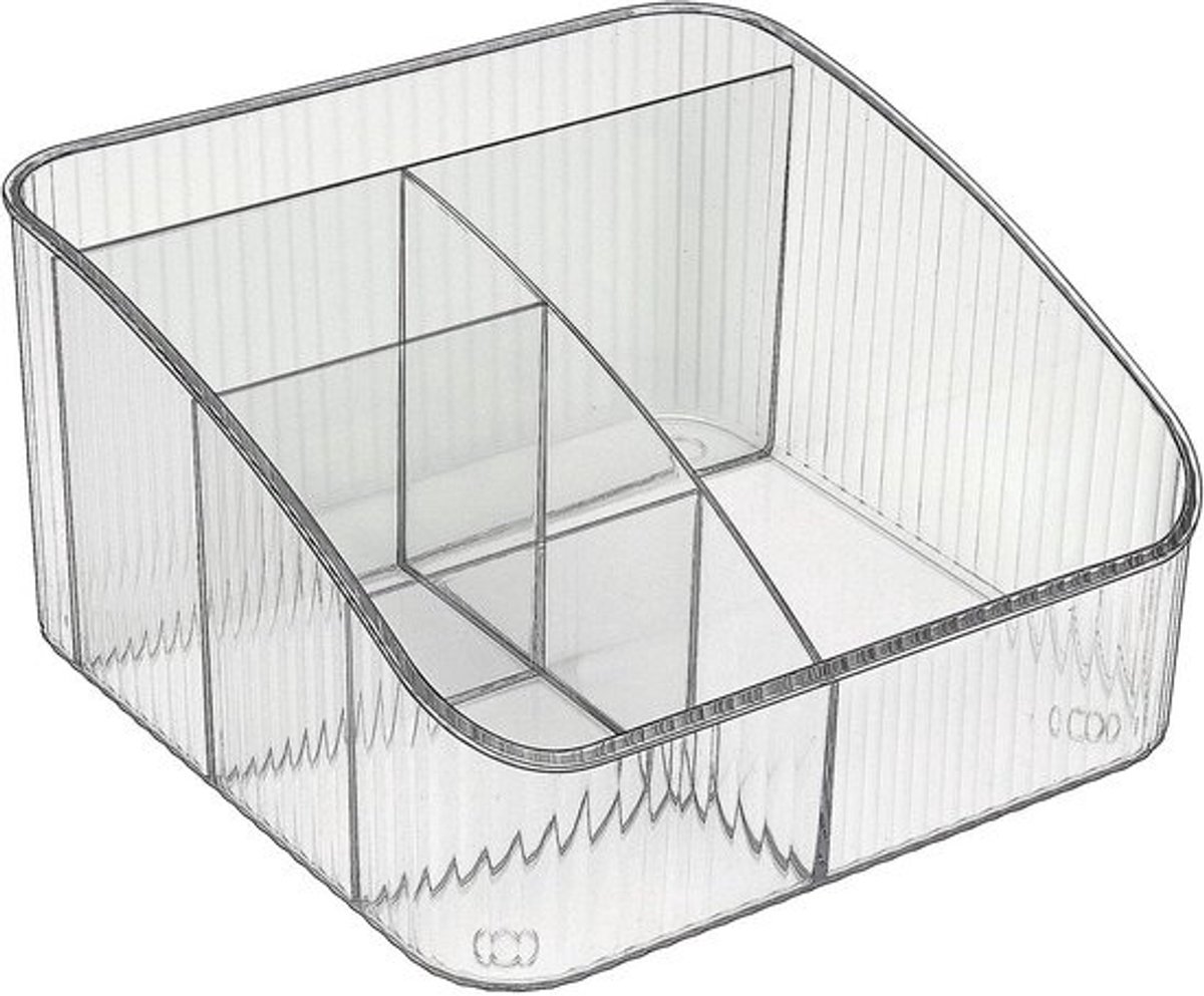 Huidverzorging Make-up Organisator Bureau Garderobe Badkamer Ijdelheid Werkblad - Transparant - 5 Compartimenten