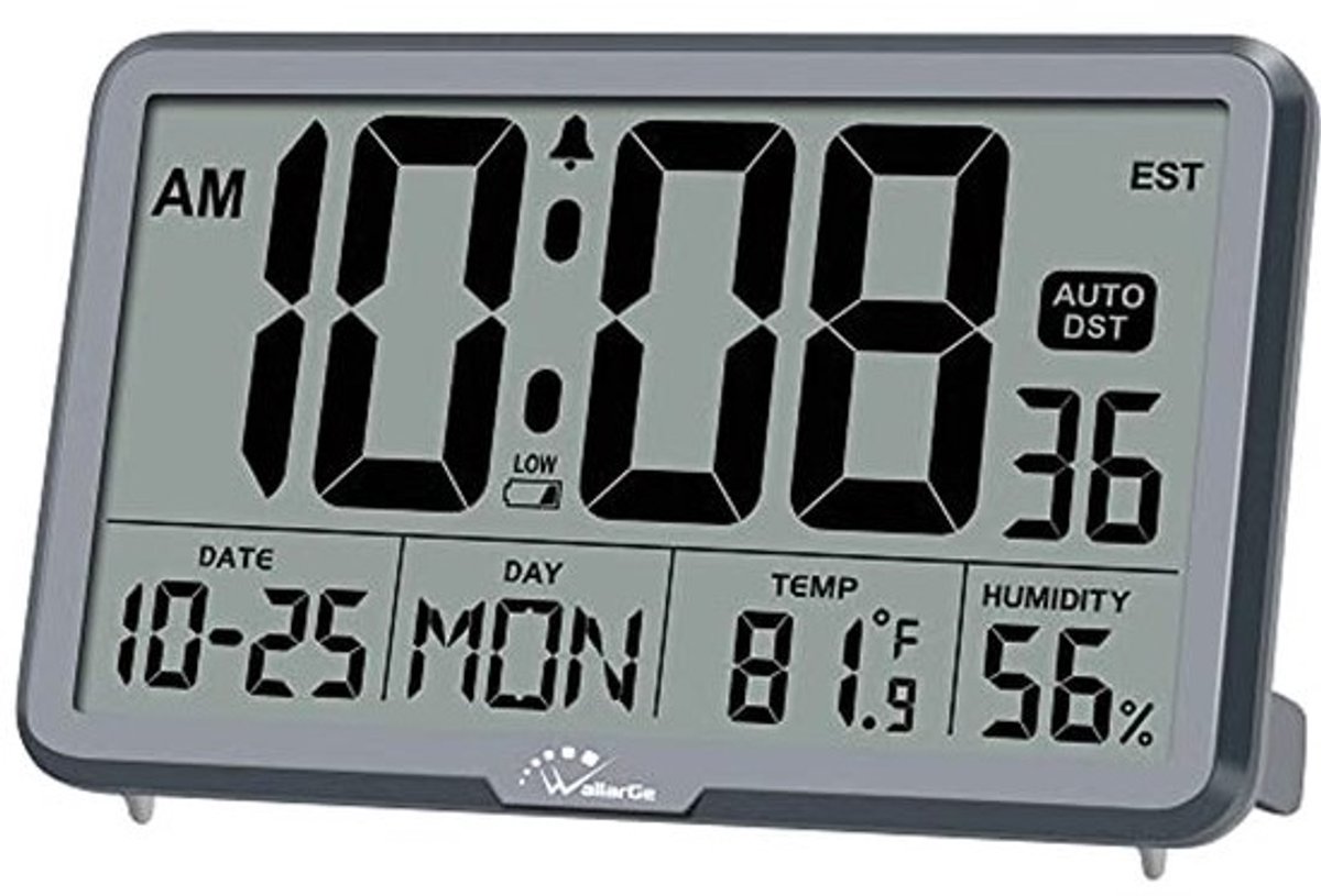 Digitale Wandklok met Thermometer en Hygrometer - Groot Display Wandklok met Kalenderfunctie voor Thuis en Kantoor