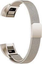 Fitbit Alta (HR) Luxe Milanees bandje | Champagne Goud / Gold| Premium kwaliteit | Size: L | RVS |TrendParts