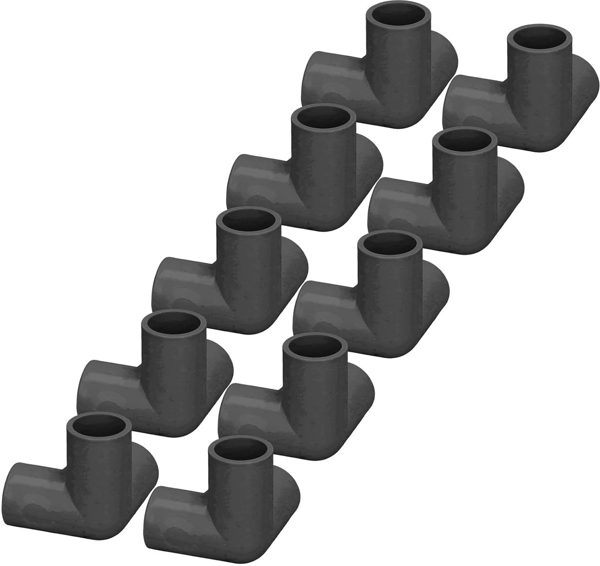3-weg PVC-fittingen, 10 STKS PVC-pijpconnector, 3-weg Pijpfittingen Kunststof T-stukfitting Ellebooghoekconnector 25 Mm Binnendiameter T-stuk, Pijpfittingen (zwart)