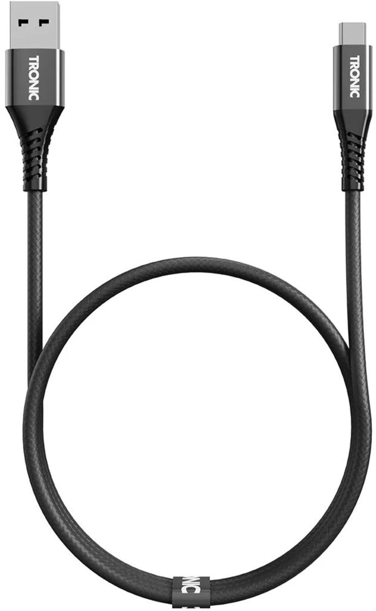 Tronic Oplaad- en Datakabel - Laadkabel USB 2.0 stekker Type A naar Type C - Kabellengte 1m