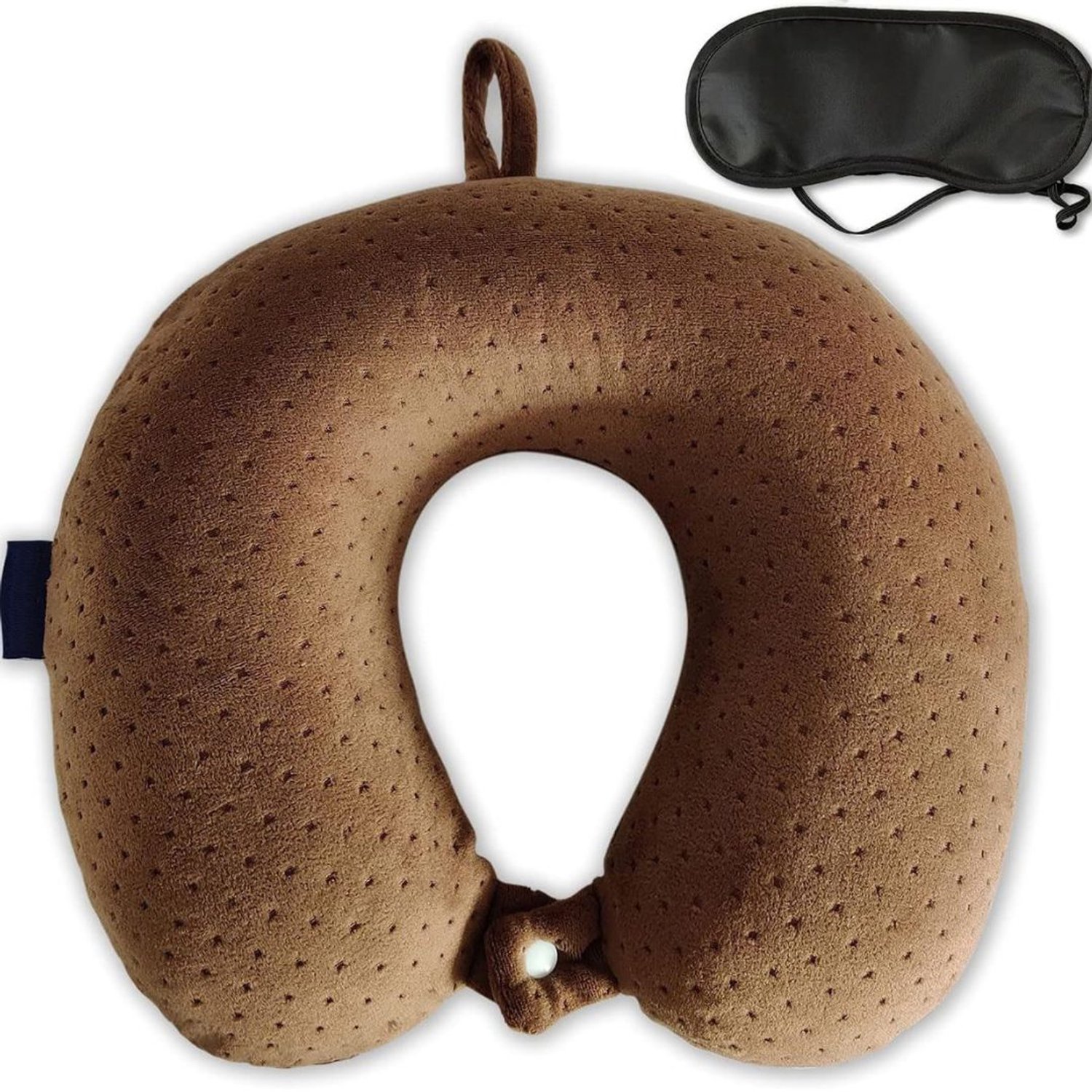 Nekkussen Vliegtuig - Nekkussen Memory Foam - Reiskussen Traagschuim - Bruin