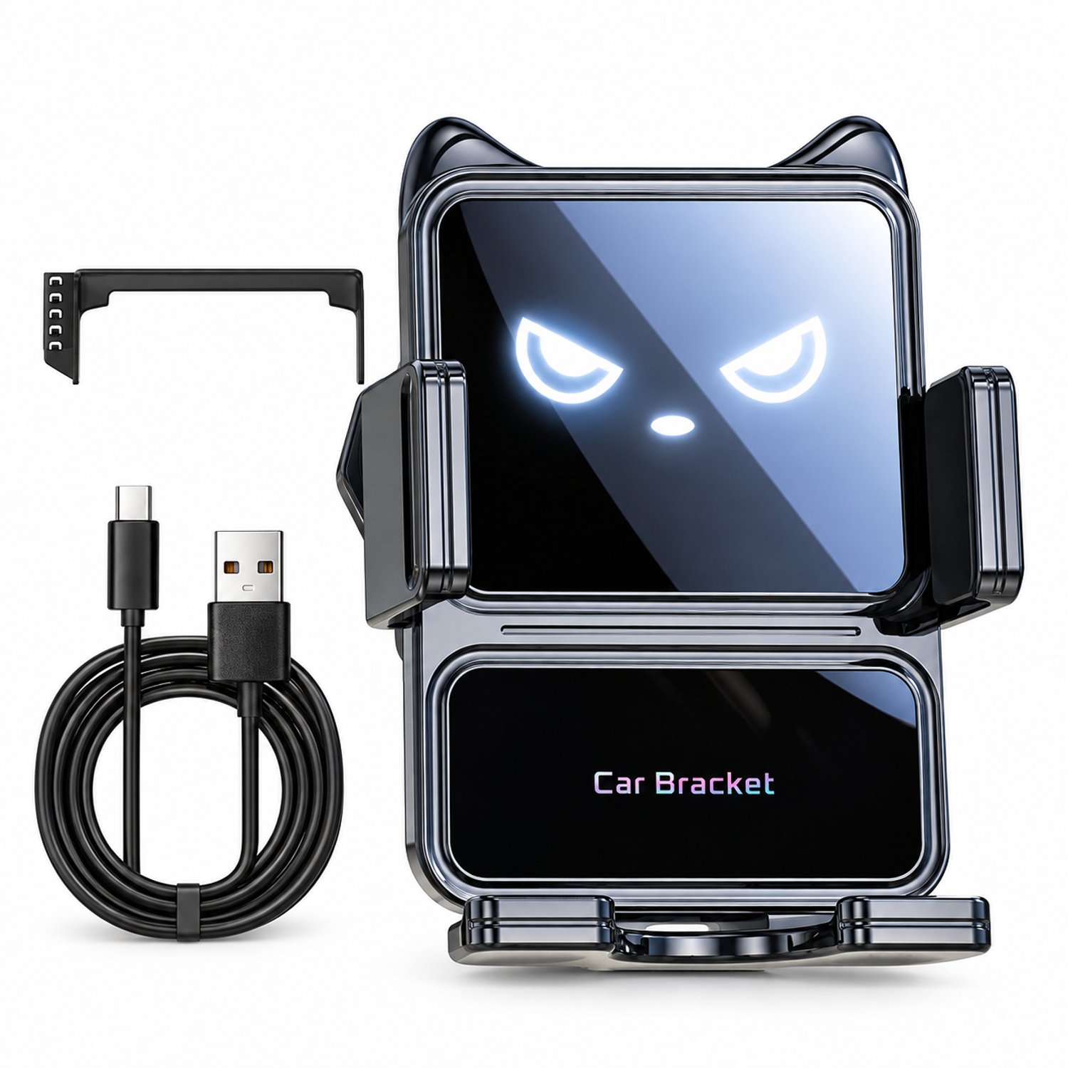 Telefoonhouders auto met 15 W draadloos opladen en voertuigspecifieke schermbasis in cartoonstijl