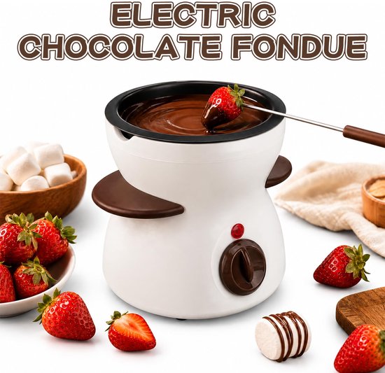 Elektrische chocoladefondue met 8 spiesjes, chocoladefondue — afbeelding 3