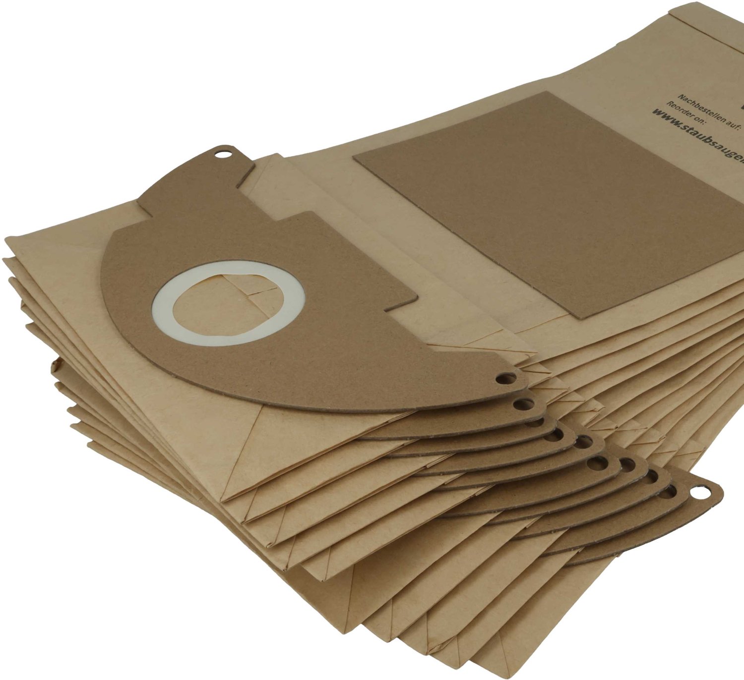 VHBW 10 stuks stofzakken, compatibel met Kärcher SE 6.100, SE 5.100 en WD2500M stofzuigers – 42,5 cm x 24,8 cm, bruin