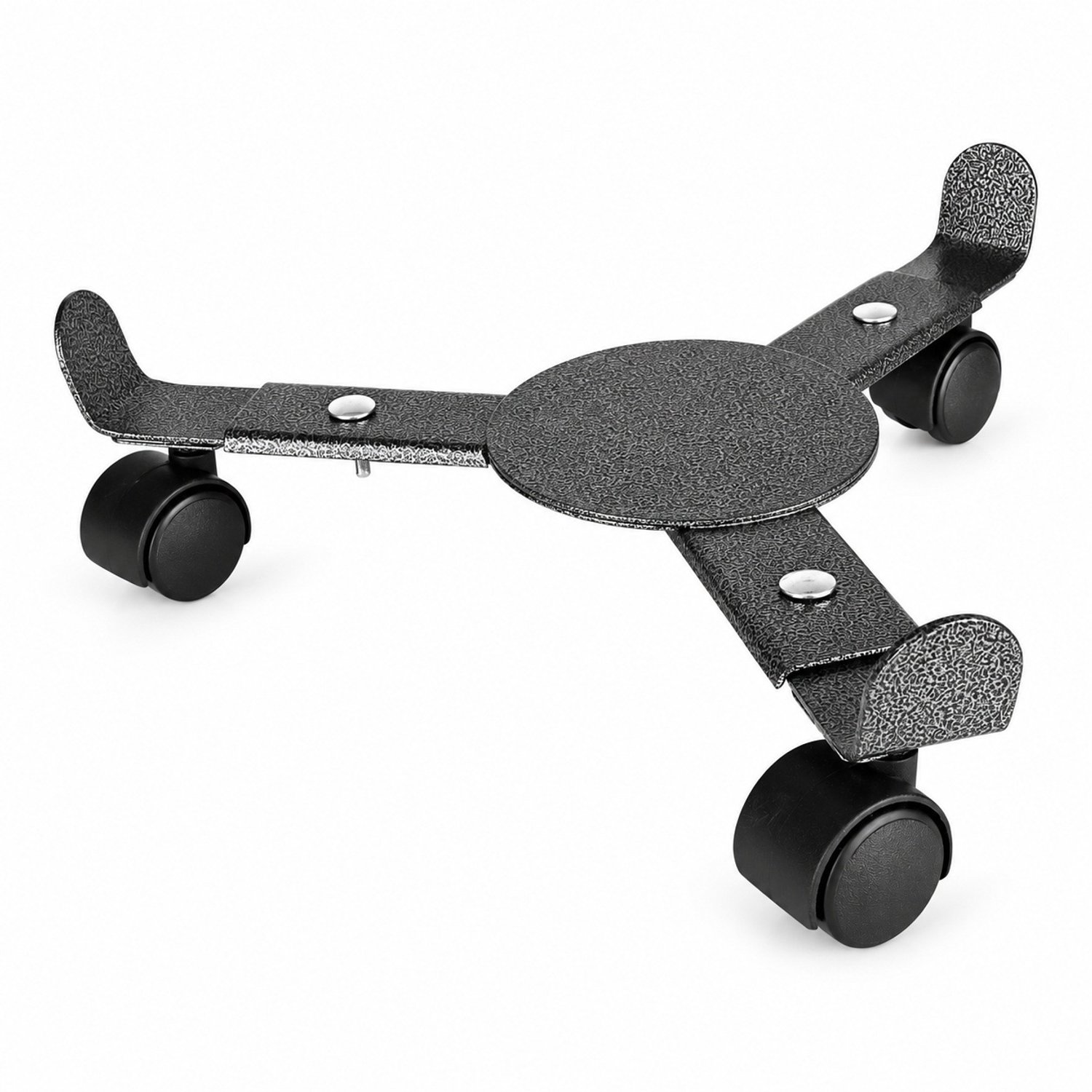 Metalen Plantenroller - Verstelbaar 25–36 cm - 3 Zwenkwielen - Maximaal 30 kg - Grijs