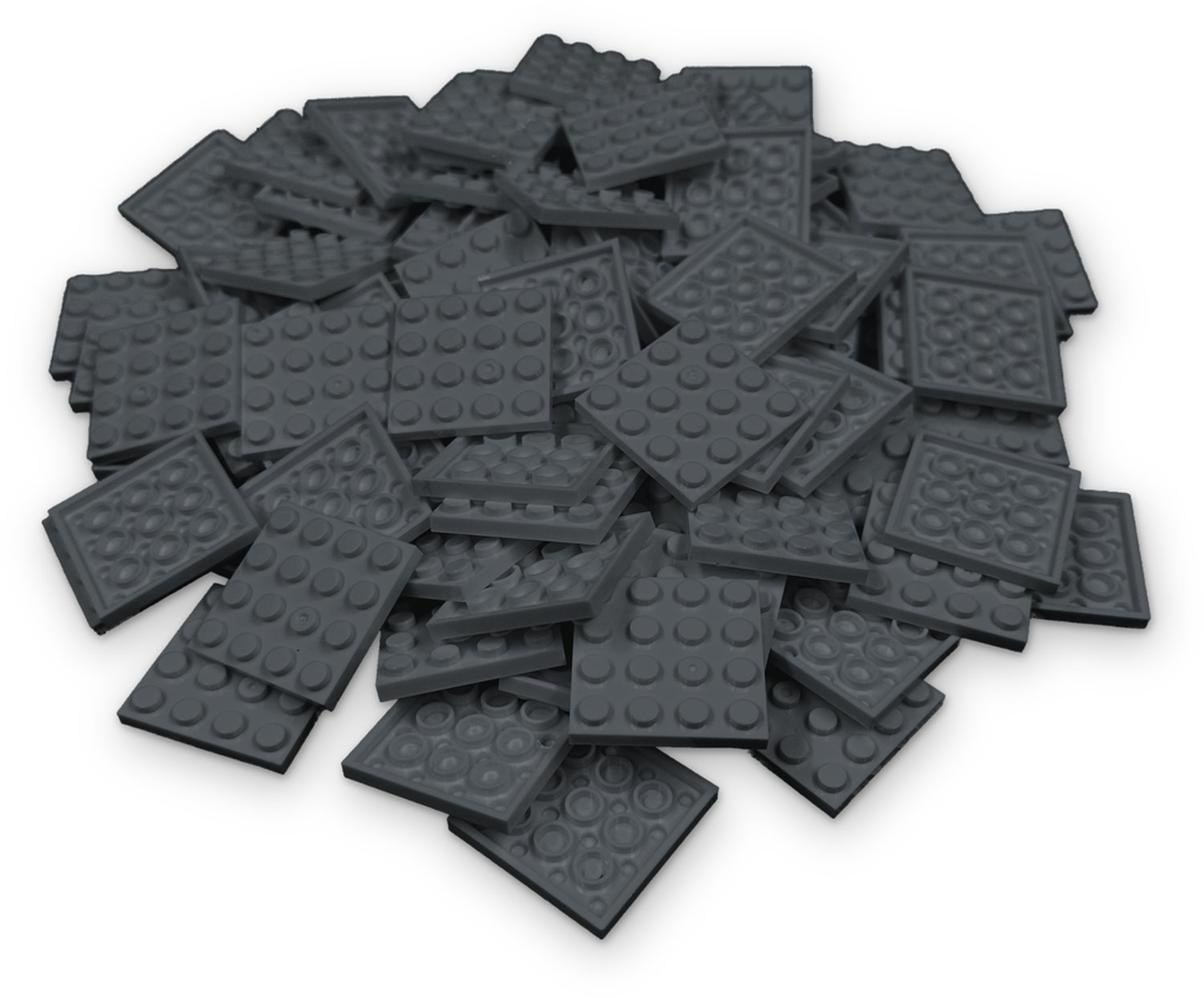 50 Bouwstenen 4x4 plate | Donkergrijs | Compatibel met Lego Classic | Keuze uit vele kleuren | SmallBricks