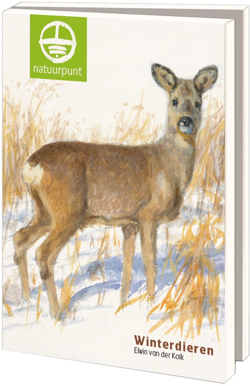 Kerstkaarten 10x - Kaartenmapje met env, groot: Winterdieren, Elwin van der Kolk, Natuurpunt - 2x5 motieven