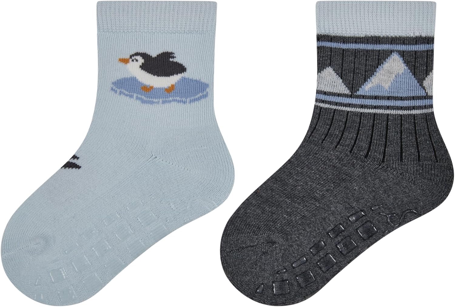 2-Pack Babysokken met Antislip - Pinguïn Motief