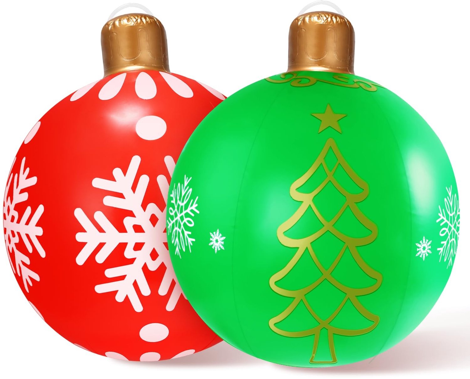 Opblaasbare Kerstbal - Weerbestendig - Rood