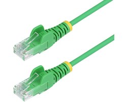 StarTech.com 5m Dunne CAT6 Ethernet Kabel, Groen, Snagless, 100W PoE, UTP, LSZH, 28AWG Pure Koperdraad, Slim RJ45 Netwerk Patchkabel met Trekontlasting, Fluke Getest