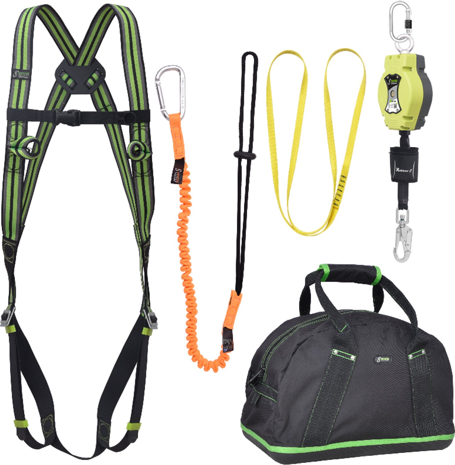 Kratos complete set valbeveiliging basic - Valstopblok 6m - Ankerstrop 1,20m - Uitrekbare gereedschapslijn