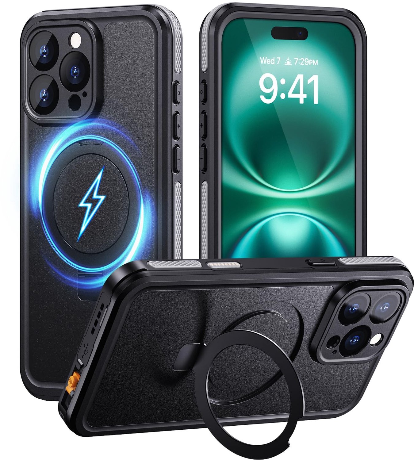 Waterdichte Beschermhoes voor iPhone 16 Pro met Stand