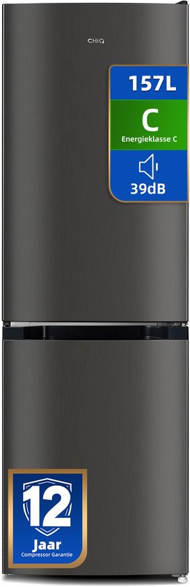 CHiQ CBM157LC - Koel-vriescombinatie - 157 Liter - Low Frost - Energielabel C - Hoogte 144 cm - 12 jaar garantie op compressor