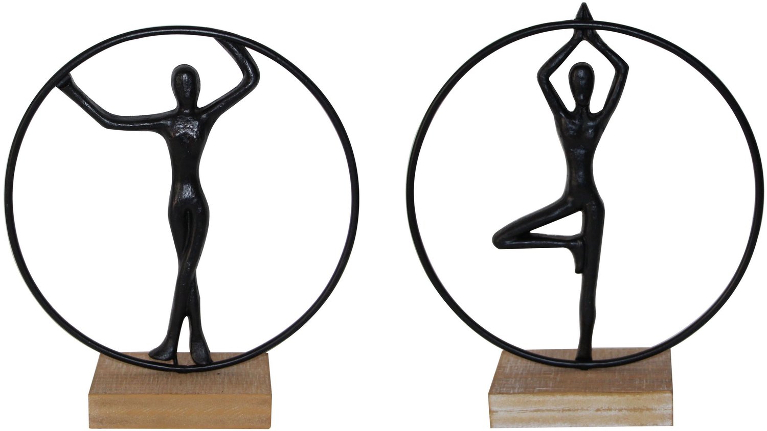 Table Deco Dancer 2 assorted 34 x 10 x 32 cm Black/Natural Nieuw productKopiëren