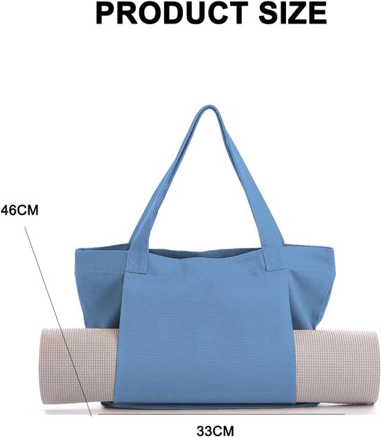 Yogamat Tas - Duurzame Sport/Gym Tas voor Vrouwen, Yogatas met Grote Inhoud, Gemakkelijk Plaatsen van Dikke Yogamat, Kan Andere Dingen Bevatten, Essentiële Items voor Vrouwen Gym Set, Blauw van Yogamat — afbeelding 2